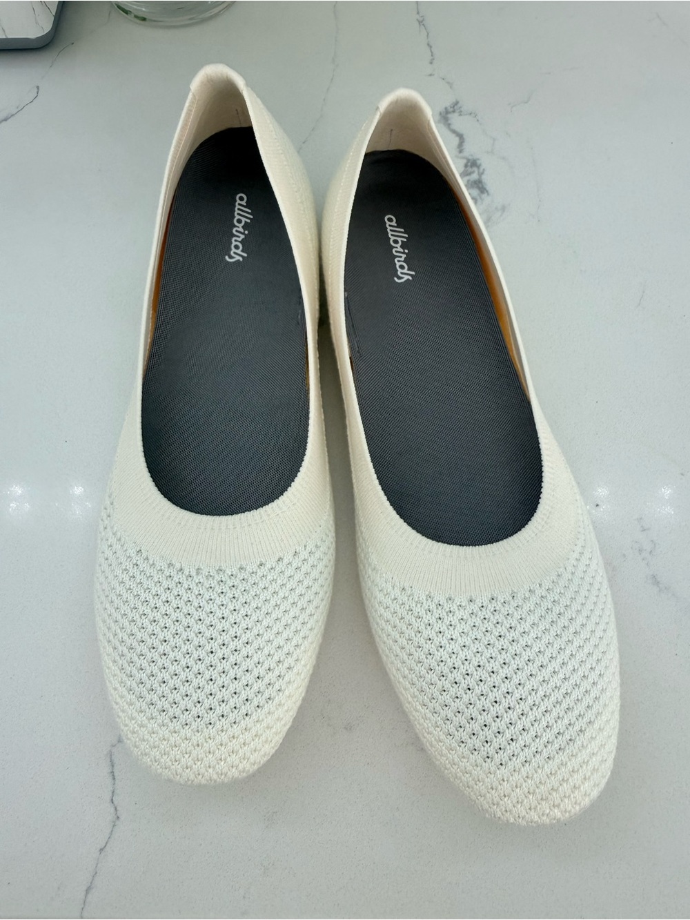 Allbirds Tree Breezer Women's Cream Knit Ballet Flats - never worn!! Size 11